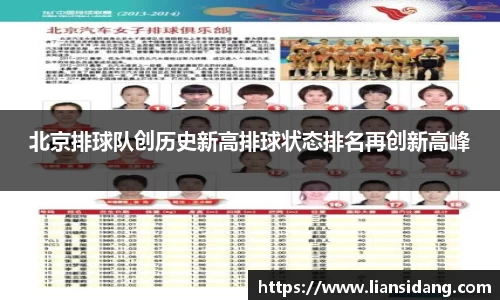 北京排球队创历史新高排球状态排名再创新高峰